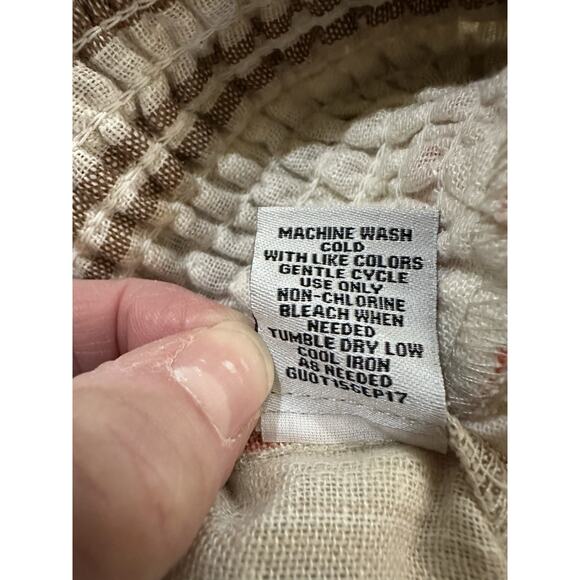 Vanilla Star Wide Leg Striped Smocked Waist Casual Pants Size L NWOT - Picture 6 of 7